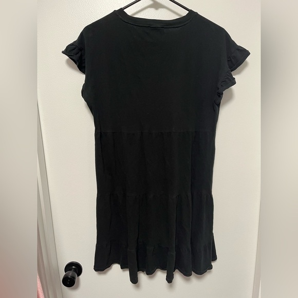 J Crew Black Tiered Mini Dress SMALL - Picture 3 of 4